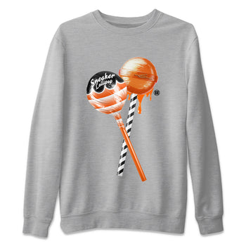 Air Jordan 12 Brilliant Orange Sneaker Match Tees Sneaker Lollipops Sneaker Tees 12s Brilliant Orange Tee Unisex Shirts Heather Grey 2