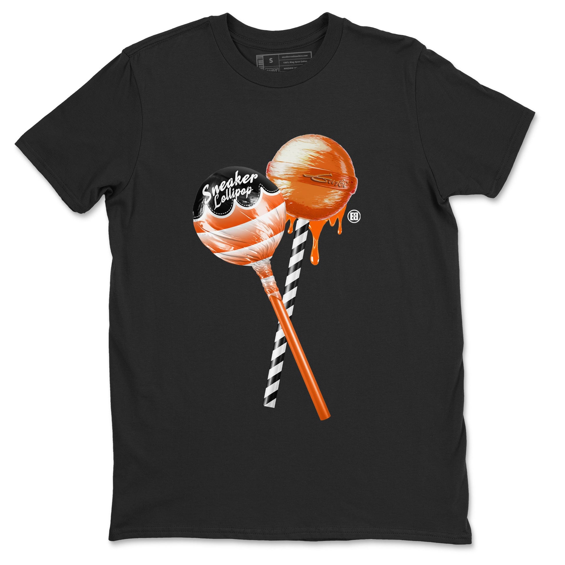 Air Jordan 12 Brilliant Orange Sneaker Match Tees Sneaker Lollipops Sneaker Tees 12s Brilliant Orange Tee Unisex Shirts Black 2