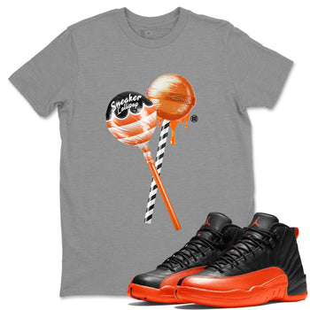 Air Jordan 12 Brilliant Orange Sneaker Lollipops Crew Neck Sneaker Tees Air Jordan 12 Brilliant Orange Sneaker T-Shirts Size Chart