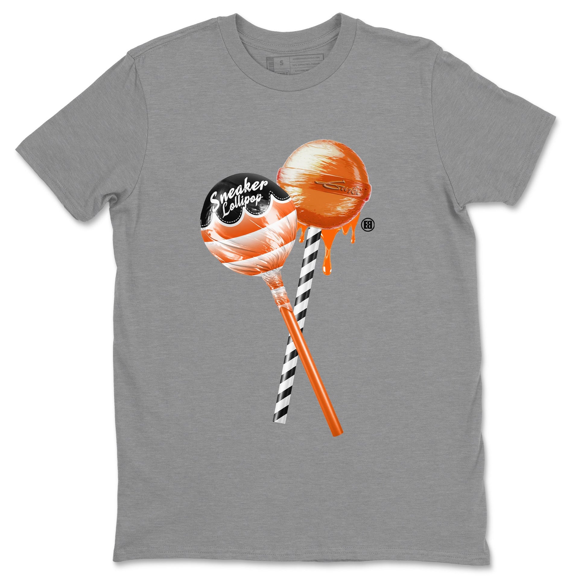 Air Jordan 12 Brilliant Orange Sneaker Match Tees Sneaker Lollipops Sneaker Tees 12s Brilliant Orange Tee Unisex Shirts Heather Grey 2