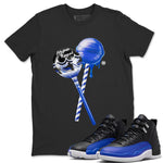 Jordan 12 Hyper Royal Sneaker Match Tees Sneaker Lollipops Sneaker Tees Jordan 12 Hyper Royal Sneaker Release Tees Unisex Shirts