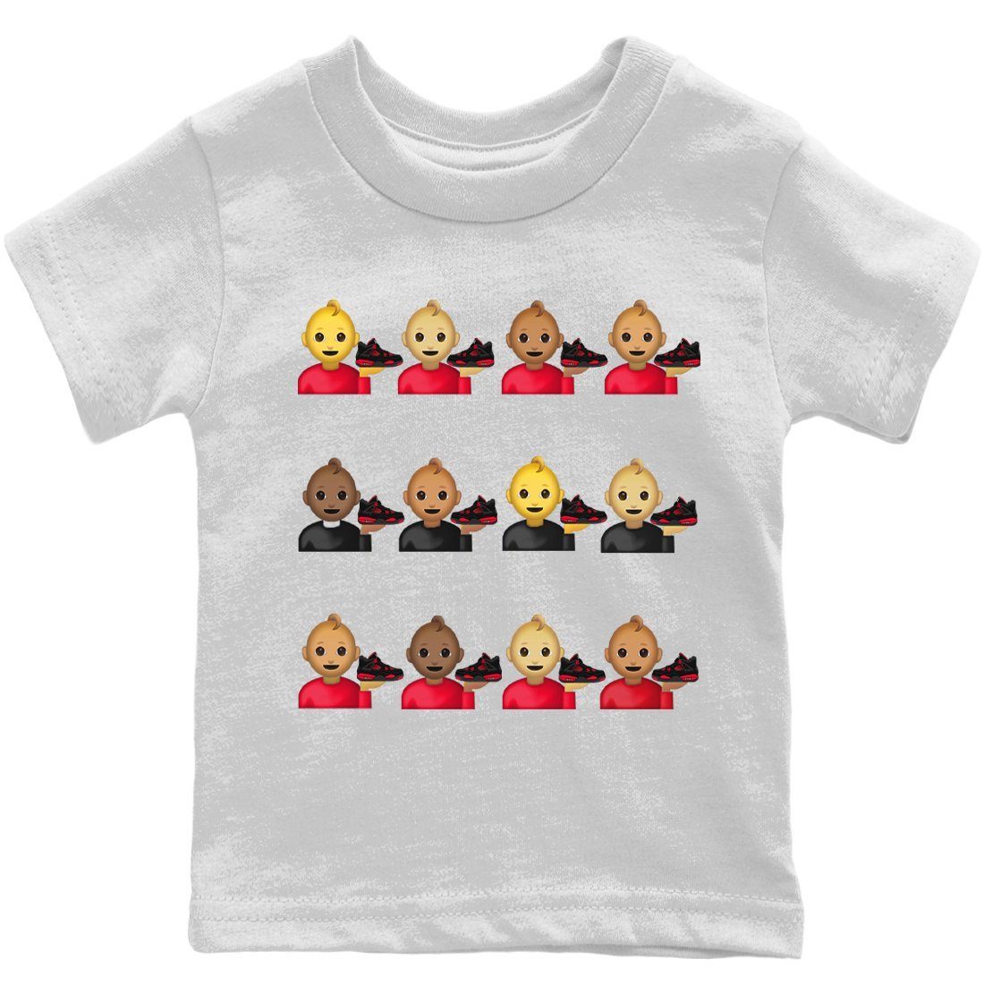 Jordan 4 Red Thunder Sneaker Match Tees Sneaker Lover Baby Sneaker Tees Jordan 4 Red Thunder Sneaker Release Tees Kids Shirts