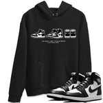Jordan 1 Black White Sneaker Match Tees Sneaker Prelude Sneaker Tees Jordan 1 Black White Sneaker Release Tees Unisex Shirts