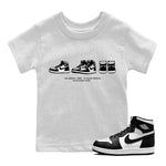 Jordan 1 Black White Sneaker Match Tees Sneaker Prelude Sneaker Tees Jordan 1 Black White Sneaker Release Tees Kids Shirts