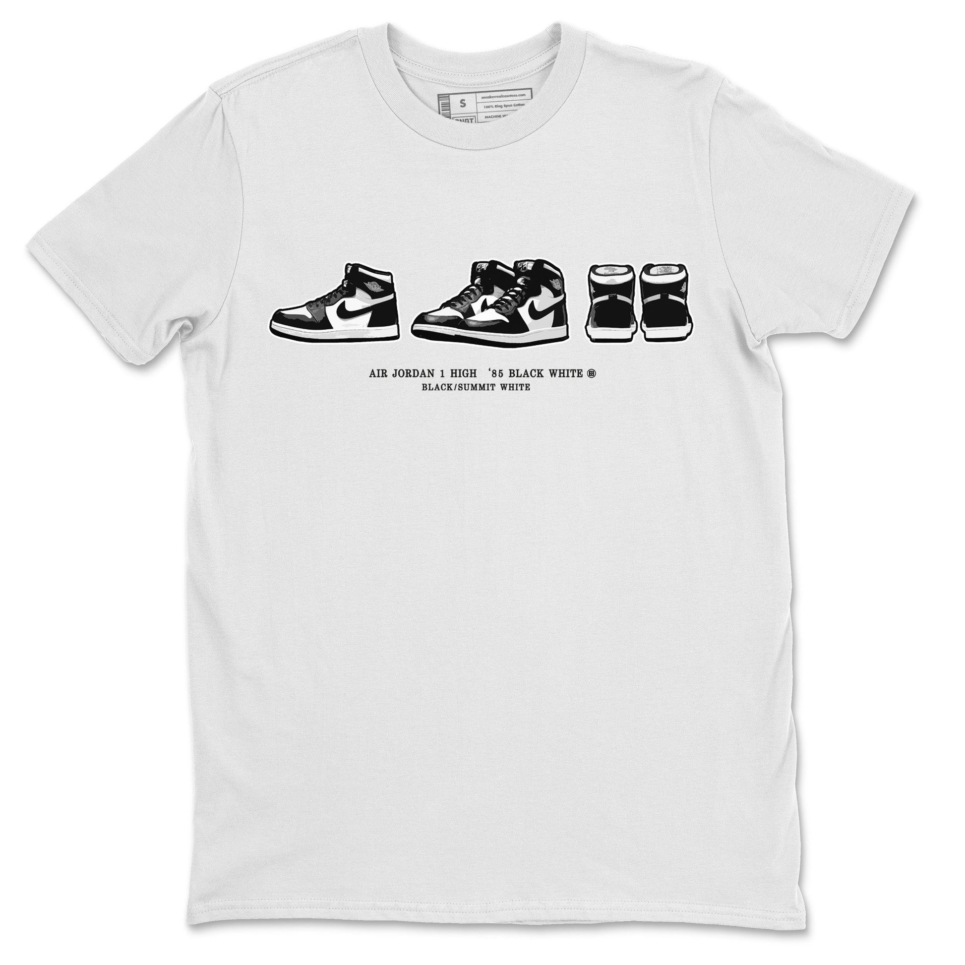Jordan 1 Black White Sneaker Match Tees Sneaker Prelude Sneaker Tees Jordan 1 Black White Sneaker Release Tees Unisex Shirts