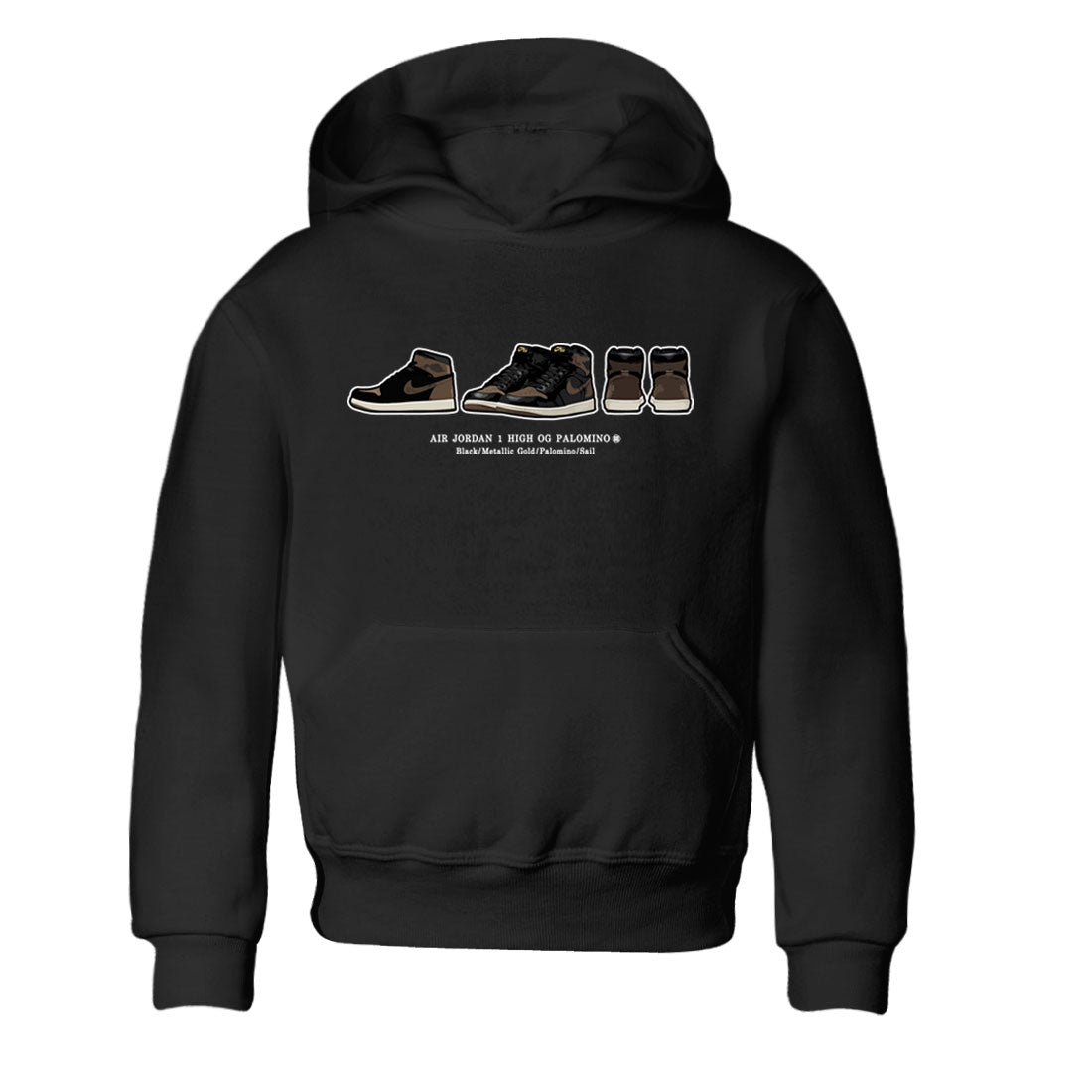 Air Jordan 1 Palomino shirt to match jordans Sneaker Prelude sneaker tees Crew Neck Jordan 1 Retro High OG Palomino SNRT Sneaker Release Tees Baby Toddler Black 2 T-Shirt
