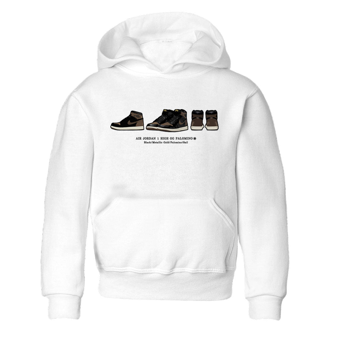 Air Jordan 1 Palomino shirt to match jordans Sneaker Prelude sneaker tees Crew Neck Jordan 1 Retro High OG Palomino SNRT Sneaker Release Tees Baby Toddler White 2 T-Shirt