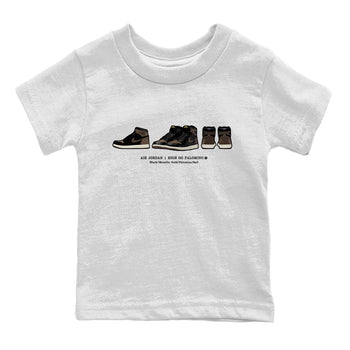 Air Jordan 1 Palomino shirt to match jordans Sneaker Prelude sneaker tees Crew Neck Jordan 1 Retro High OG Palomino SNRT Sneaker Release Tees Baby Toddler White 2 T-Shirt