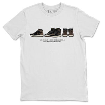 Air Jordan 1 Palomino shirt to match jordans Sneaker Prelude sneaker tees Crew Neck Jordan 1 Retro High OG Palomino SNRT Sneaker Release Tees Unisex Casual Shirts White 2 T-Shirt