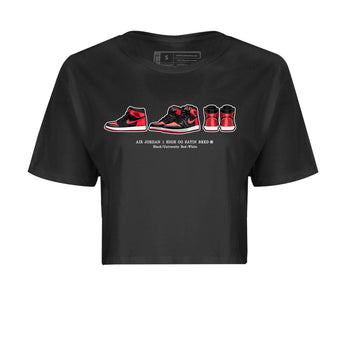 Air Jordan 1 Satin Bred Sneaker Match Tees Sneaker Prelude Sneaker Tees Air Jordan 1 Satin Bred SNRT Sneaker Release Tees Women's Shirts Black 2
