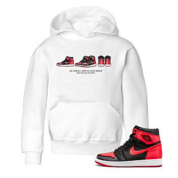 Air Jordan 1 Satin Bred Sneaker Match Tees Sneaker Prelude Sneaker Tees Air Jordan 1 Satin Bred SNRT Sneaker Release Tees Kids, Youth, Baby Clothing White 1