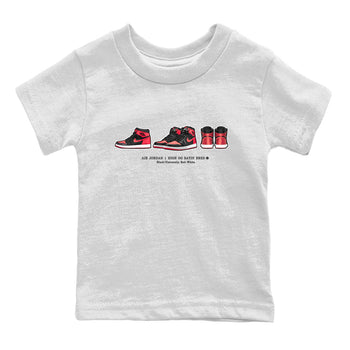 Air Jordan 1 Satin Bred Sneaker Match Tees Sneaker Prelude Sneaker Tees Air Jordan 1 Satin Bred SNRT Sneaker Release Tees Kids, Youth, Baby Clothing White 2