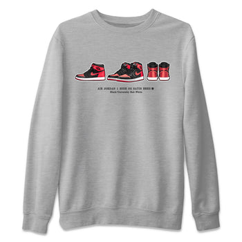 Air Jordan 1 Satin Bred Sneaker Match Tees Sneaker Prelude Sneaker Tees Air Jordan 1 Satin Bred SNRT Sneaker Release Tees Short Sleeve T-Shirt Heather Grey 2