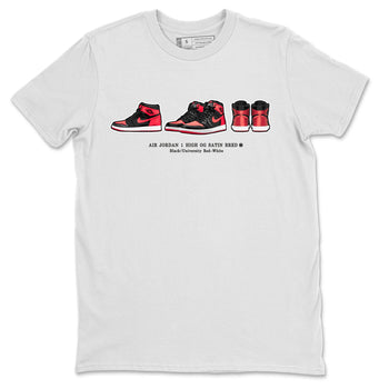 Air Jordan 1 Satin Bred Sneaker Match Tees Sneaker Prelude Sneaker Tees Air Jordan 1 Satin Bred SNRT Sneaker Release Tees Short Sleeve T-Shirt White 2