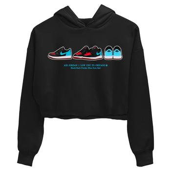 Air Jordan 1 UNC to Chicago Sneaker Match Tees Sneaker Prelude Sneaker Tees Jordan 1 Low OG WMNS UNC to Chicago SNRT Sneaker Release Tees Women's Shirts Black 2