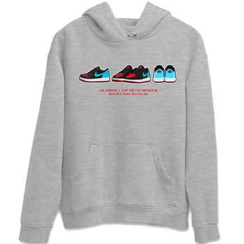 Air Jordan 1 UNC to Chicago Sneaker Match Tees Sneaker Prelude Sneaker Tees Jordan 1 Low OG WMNS UNC to Chicago SNRT Sneaker Release Tees Unisex Shirts Heather Grey 2
