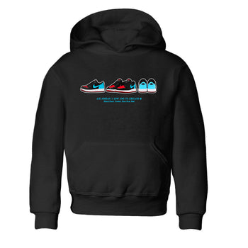 Air Jordan 1 UNC to Chicago Sneaker Match Tees Sneaker Prelude Sneaker Tees Jordan 1 Low OG WMNS UNC to Chicago SNRT Sneaker Release Tees Kids and Baby Youth Shirts Black 2