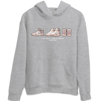 Air Jordan 1 Washed Pink Sneaker Match Tees Sneaker Prelude Sneaker Tees Air Jordan 1 High OG WMNS Washed Pink Sneaker Release Tees Unisex Shirts Heather Grey 2