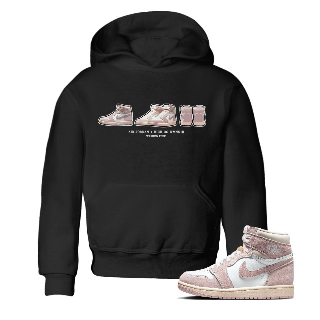 Air Jordan 1 Washed Pink Sneaker Prelude Baby and Kids Sneaker Tees Air Jordan 1 High OG WMNS Washed Pink Kids Sneaker Tees Washing and Care Tip