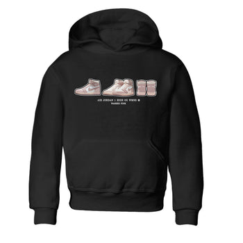 Air Jordan 1 Washed Pink Sneaker Match Tees Sneaker Prelude Sneaker Tees Air Jordan 1 High OG WMNS Washed Pink Sneaker Release Tees Kids Shirts Black 2