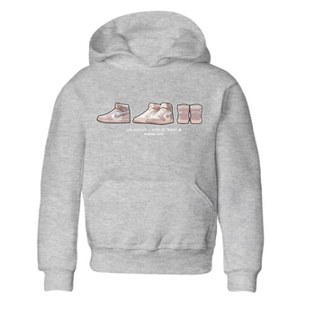 Air Jordan 1 Washed Pink Sneaker Match Tees Sneaker Prelude Sneaker Tees Air Jordan 1 High OG WMNS Washed Pink Sneaker Release Tees Kids Shirts Heather Grey 2