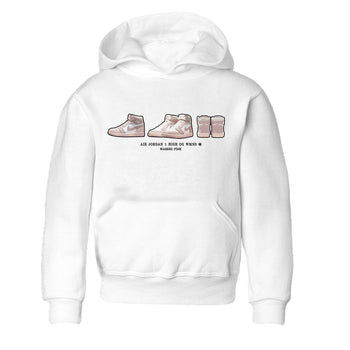Air Jordan 1 Washed Pink Sneaker Match Tees Sneaker Prelude Sneaker Tees Air Jordan 1 High OG WMNS Washed Pink Sneaker Release Tees Kids Shirts White 2
