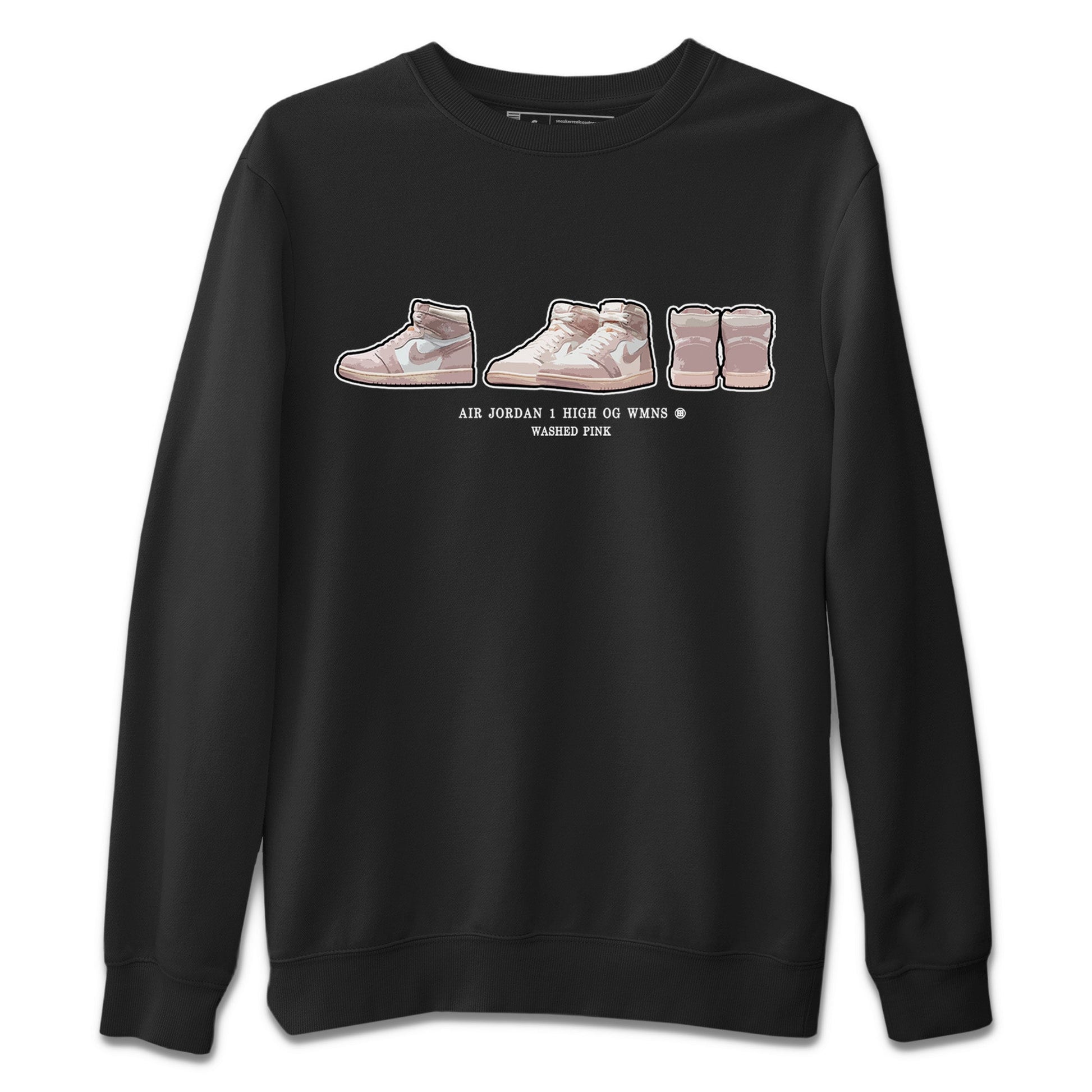 Air Jordan 1 Washed Pink Sneaker Match Tees Sneaker Prelude Sneaker Tees Air Jordan 1 High OG WMNS Washed Pink Sneaker Release Tees Unisex Shirts Black 2