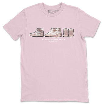 Air Jordan 1 Washed Pink Sneaker Match Tees Sneaker Prelude Sneaker Tees Air Jordan 1 High OG WMNS Washed Pink Sneaker Release Tees Unisex Shirts Pink 2