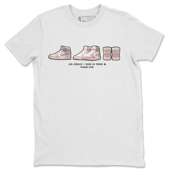 Air Jordan 1 Washed Pink Sneaker Match Tees Sneaker Prelude Sneaker Tees Air Jordan 1 High OG WMNS Washed Pink Sneaker Release Tees Unisex Shirts White 2