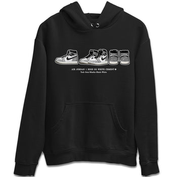 Jordan 1 White Cement Sneaker Match Tees Sneaker Prelude Sneaker Tees Jordan 1 White Cement Sneaker Release Tees Unisex Shirts