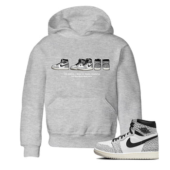 Jordan 1 White Cement Sneaker Match Tees Sneaker Prelude Sneaker Tees Jordan 1 White Cement Sneaker Release Tees Kids Shirts