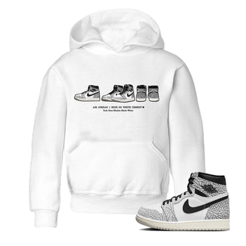 Jordan 1 White Cement Sneaker Match Tees Sneaker Prelude Sneaker Tees Jordan 1 White Cement Sneaker Release Tees Kids Shirts