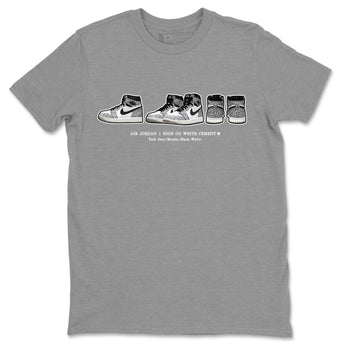 Jordan 1 White Cement Sneaker Match Tees Sneaker Prelude Sneaker Tees Jordan 1 White Cement Sneaker Release Tees Unisex Shirts