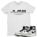 Jordan 1 White Cement Sneaker Match Tees Sneaker Prelude Sneaker Tees Jordan 1 White Cement Sneaker Release Tees Unisex Shirts