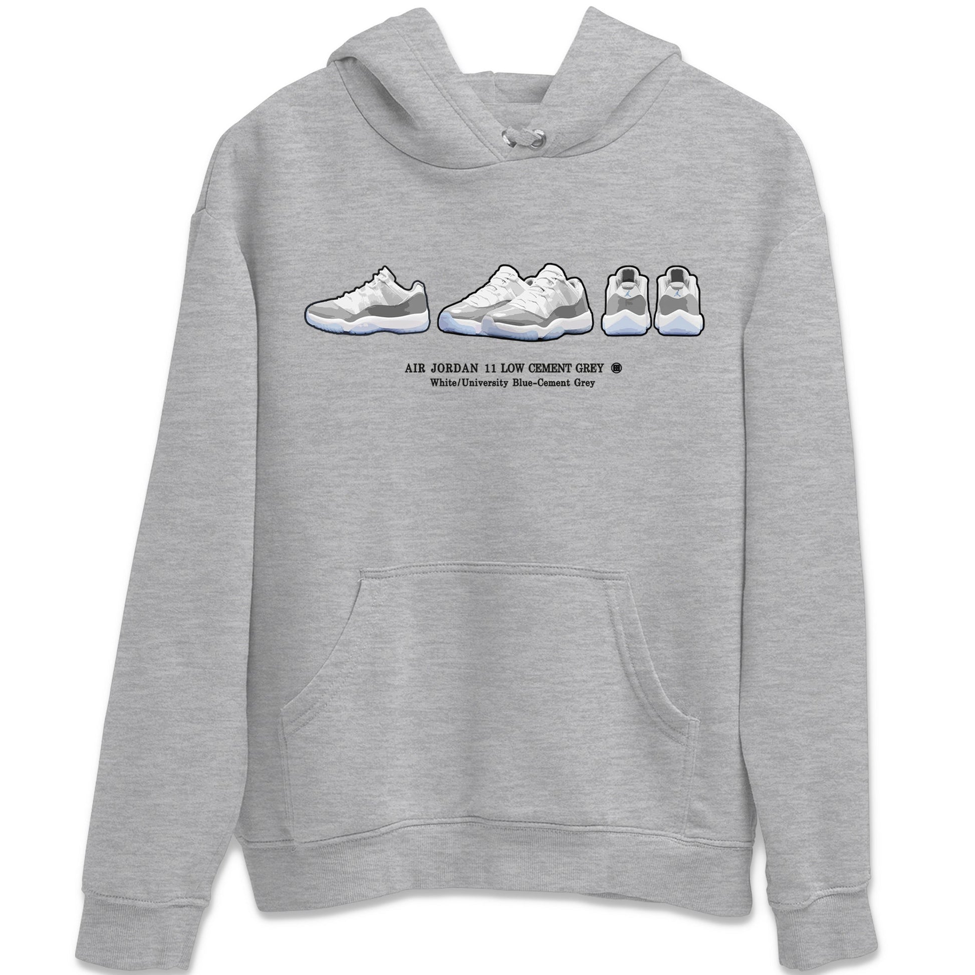 Air Jordan 11 White Cement Sneaker Match Tees Sneaker Prelude Sneaker Tees Air Jordan 11 Cement Grey Sneaker Release Tees Unisex Shirts Heather Grey 2