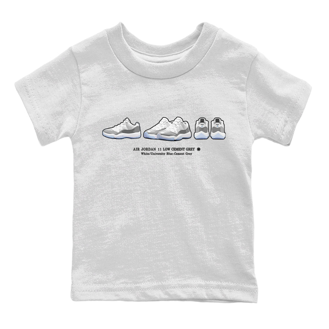 Air Jordan 11 White Cement Sneaker Match Tees Sneaker Prelude Sneaker Tees Air Jordan 11 Cement Grey Sneaker Release Tees Kids Shirts White 2