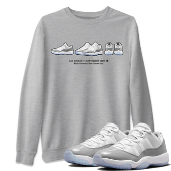 Air Jordan 11 White Cement Sneaker Match Tees Sneaker Prelude Sneaker Tees Air Jordan 11 Cement Grey Sneaker Release Tees Unisex Shirts Heather Grey 1