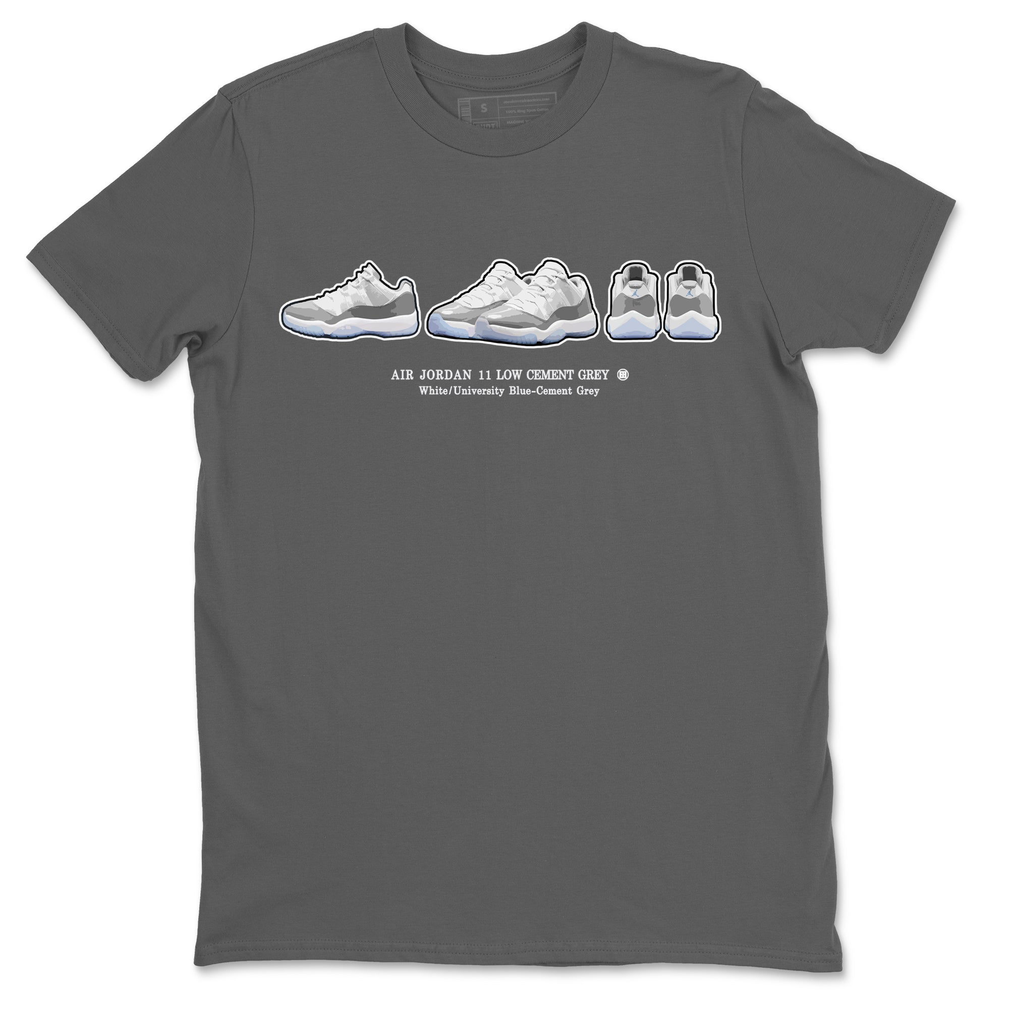 Air Jordan 11 White Cement Sneaker Match Tees Sneaker Prelude Sneaker Tees Air Jordan 11 Cement Grey Sneaker Release Tees Unisex Shirts Cool Grey 2