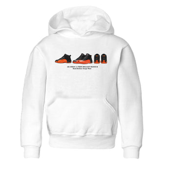 Air Jordan 12 Brilliant Orange Sneaker Match Tees Sneaker Prelude t shirt Air Jordan 12 WMNS Brilliant Orange Sneaker Tees Kids Shirts White 2