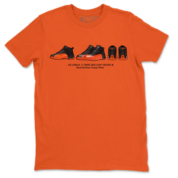 Air Jordan 12 Brilliant Orange Sneaker Match Tees Sneaker Prelude t shirt Air Jordan 12 WMNS Brilliant Orange Sneaker Tees Unisex Shirts Orange 2