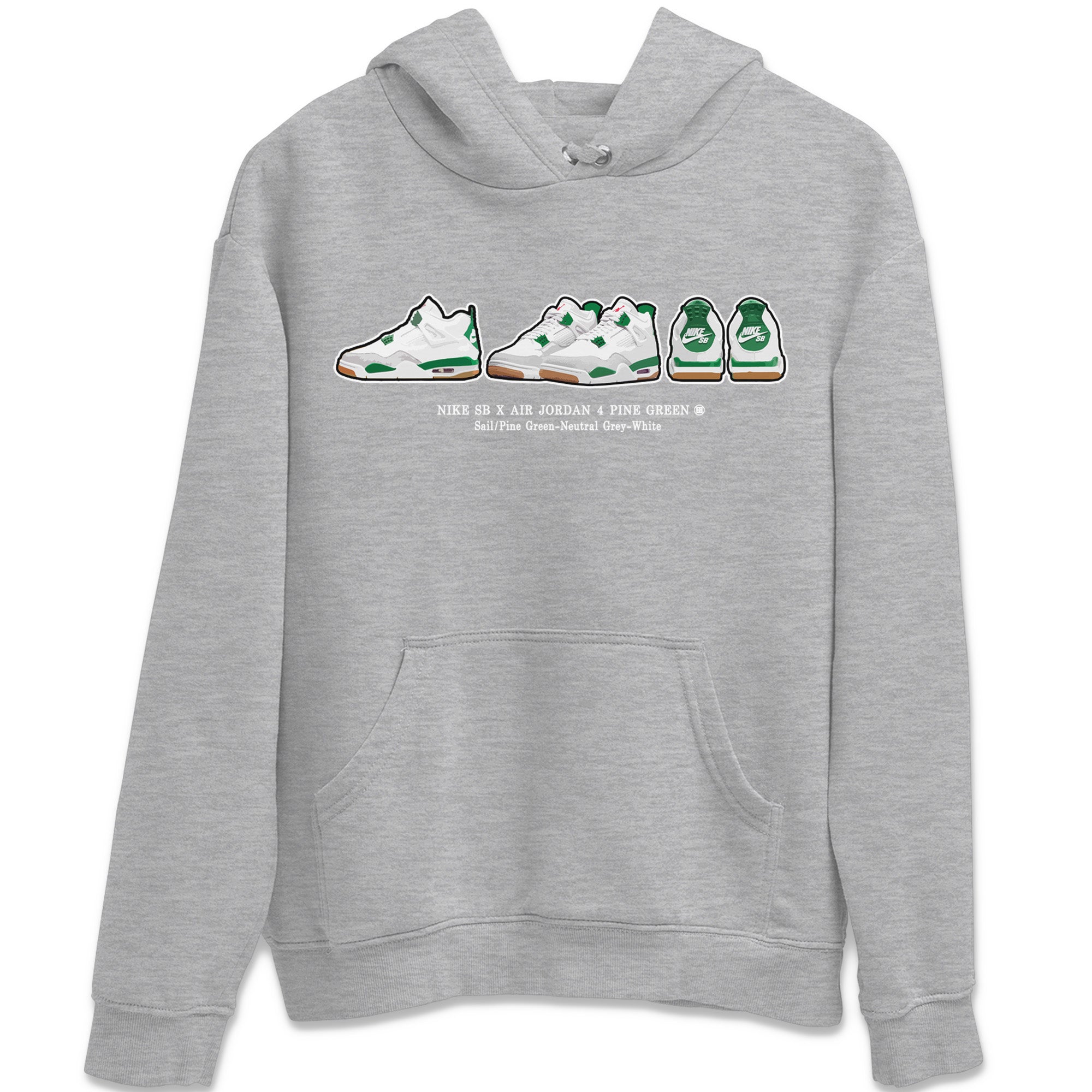 Jordan 4 Pine Green SB Sneaker Match Tees Sneaker Prelude Sneaker Tees Nike SB Air Jordan 4 Pine Green Sneaker Tees Sneaker Release Shirts Unisex Shirts Heather Grey 2