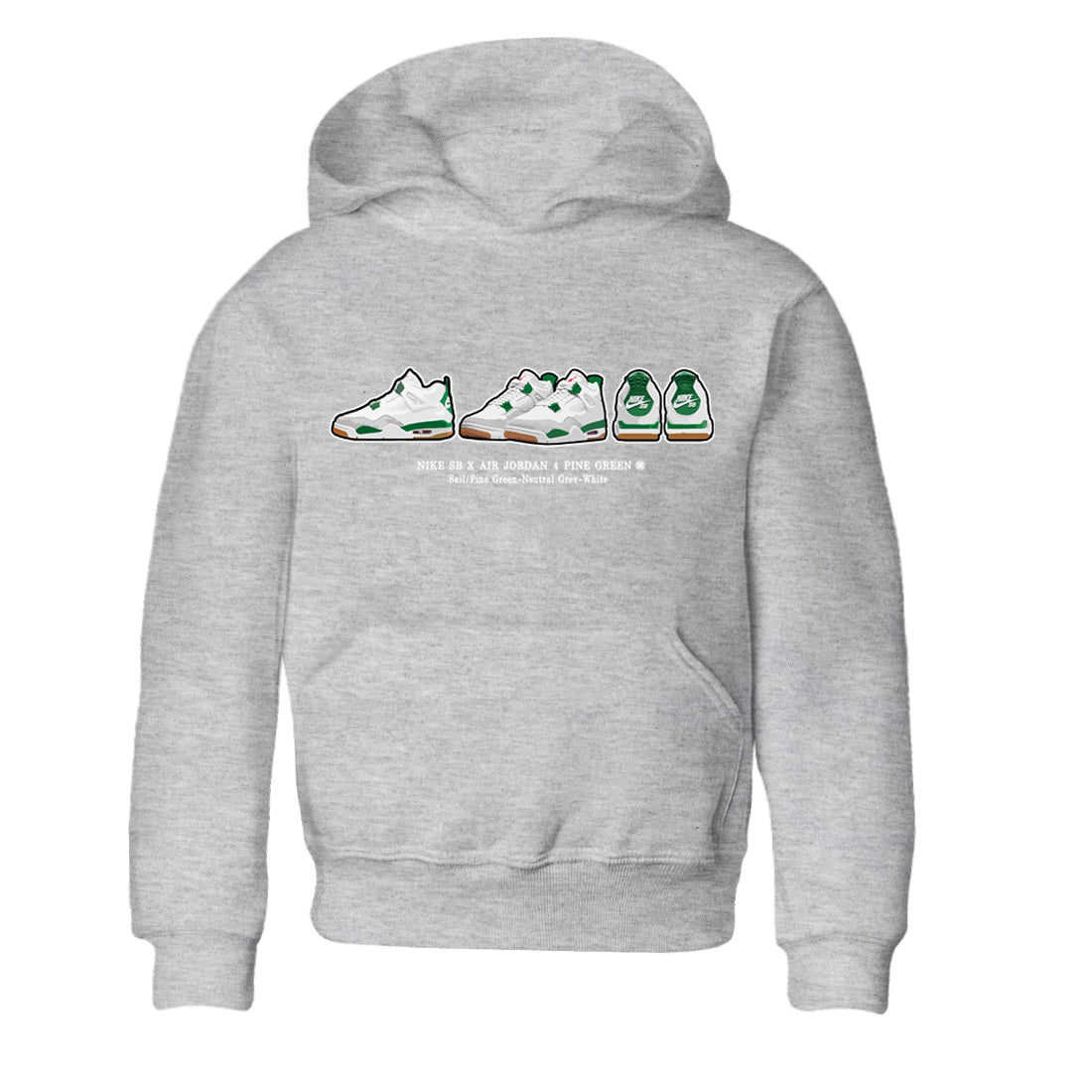Air Jordan 4 Pine Green Sneaker Match Tees Sneaker Prelude Sneaker Tees Nike SB Air Jordan 4 Pine Green Sneaker Release Tees Kids Shirts Heather Grey 2