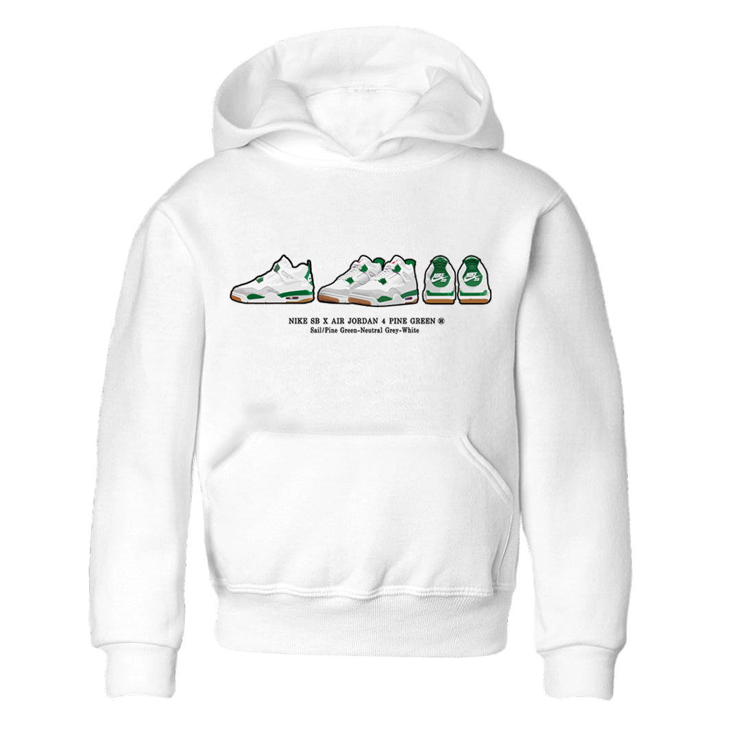 Jordan 4 Pine Green SB Sneaker Match Tees Sneaker Prelude Sneaker Tees Nike SB Air Jordan 4 Pine Green Sneaker Tees Sneaker Release Shirts Kids Shirts White 2