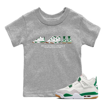 Air Jordan 4 Pine Green Sneaker Prelude Baby and Kids Sneaker Tees Nike SB Air Jordan 4 Pine Green Kids Sneaker Tees Size Chart