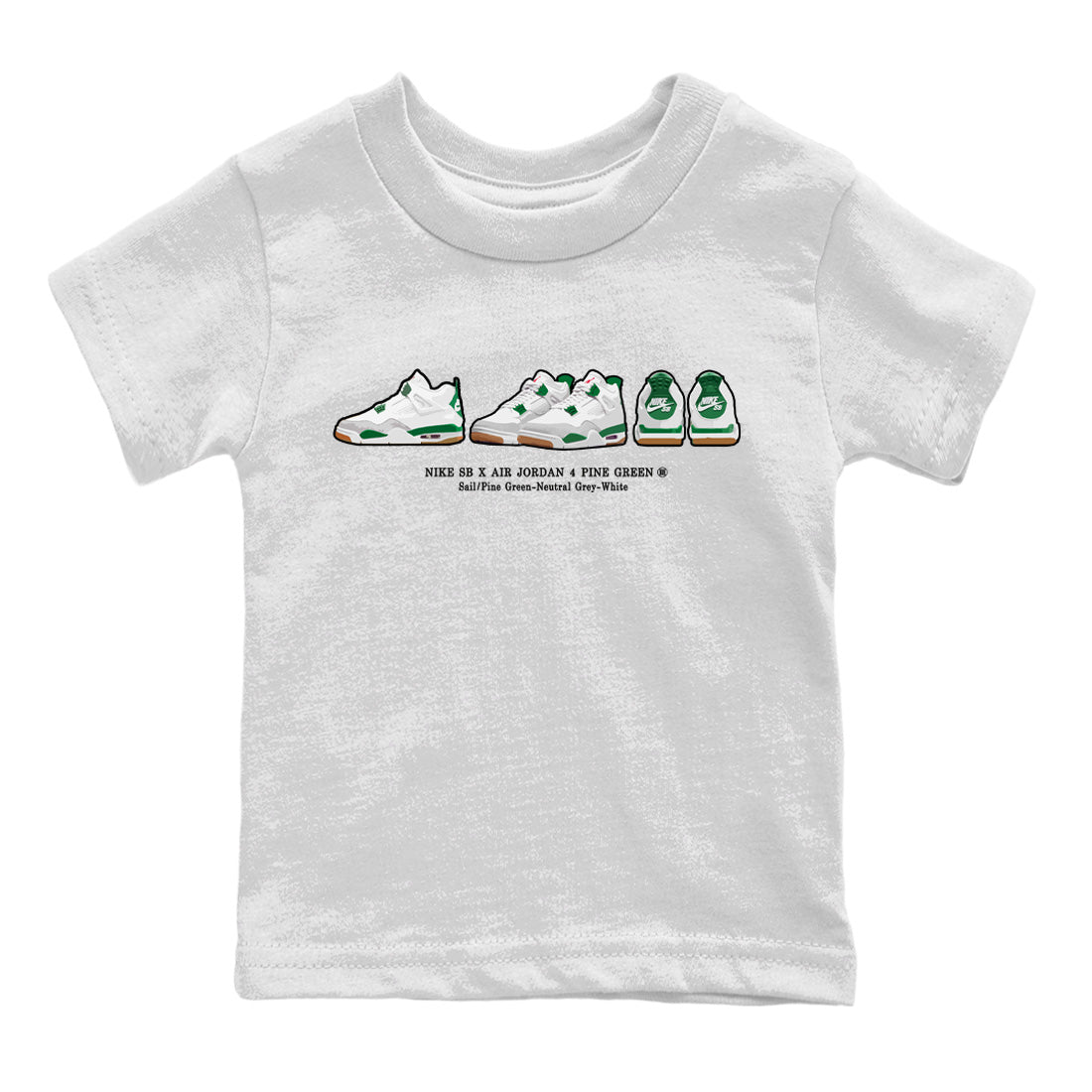 Air Jordan 4 Pine Green Sneaker Match Tees Sneaker Prelude Sneaker Tees Nike SB Air Jordan 4 Pine Green Sneaker Release Tees Kids Shirts White 2