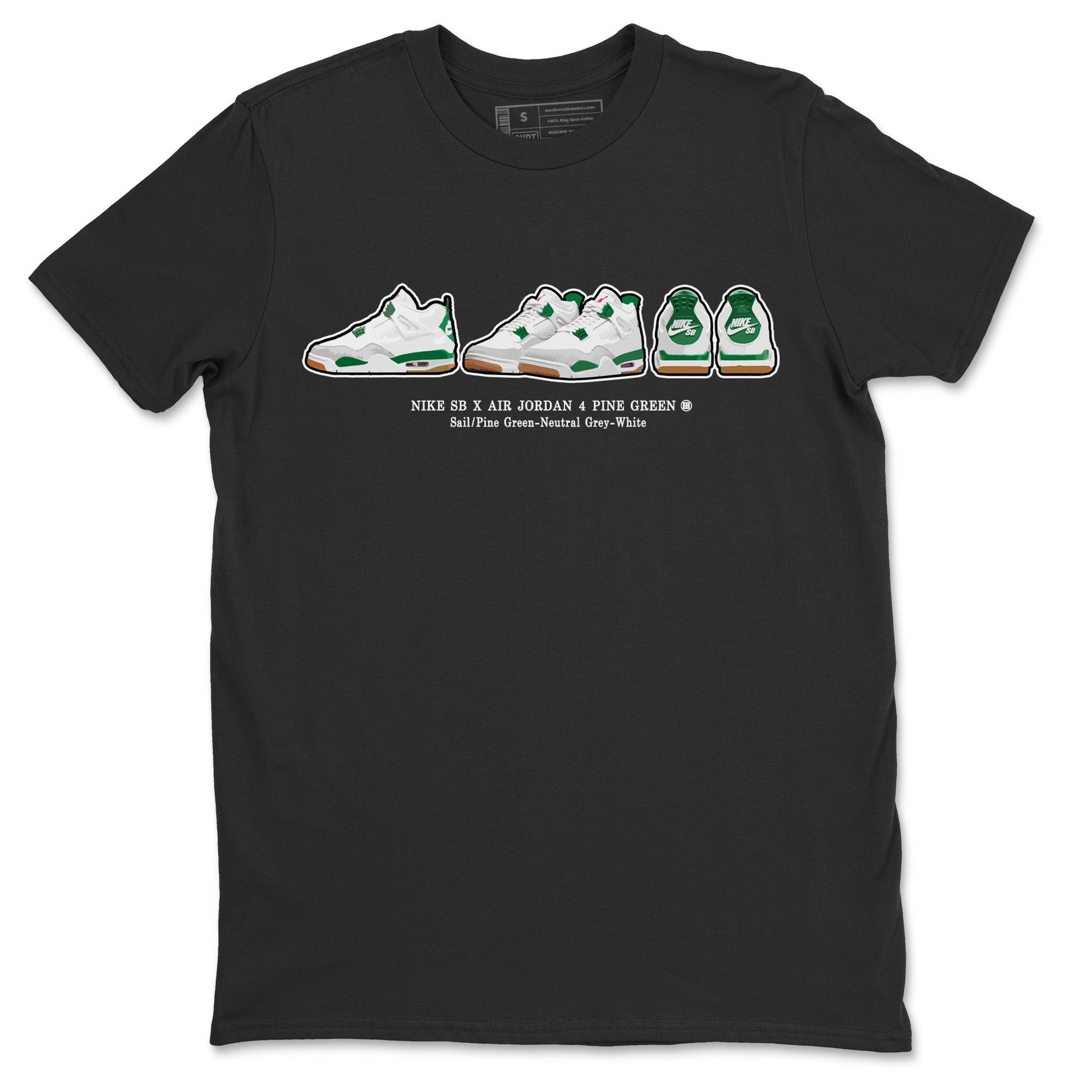 Air Jordan 4 Pine Green Sneaker Match Tees Sneaker Prelude Sneaker Tees Nike SB Air Jordan 4 Pine Green Sneaker Release Tees Unisex Shirts Black 2