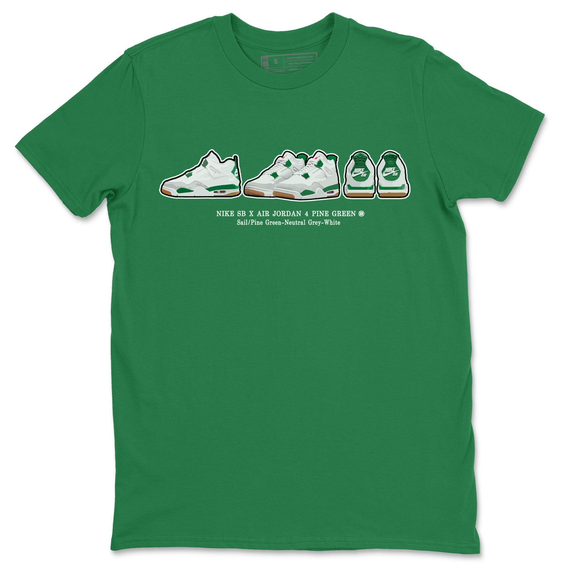 Air Jordan 4 Pine Green Sneaker Match Tees Sneaker Prelude Sneaker Tees Nike SB Air Jordan 4 Pine Green Sneaker Release Tees Unisex Shirts Kelly Green 2