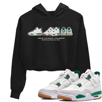 Jordan 4 Pine Green SB Sneaker Match Tees Sneaker Prelude Sneaker Tees Nike SB Air Jordan 4 Pine Green Sneaker Tees Sneaker Release Shirts Women's Shirts Black 1