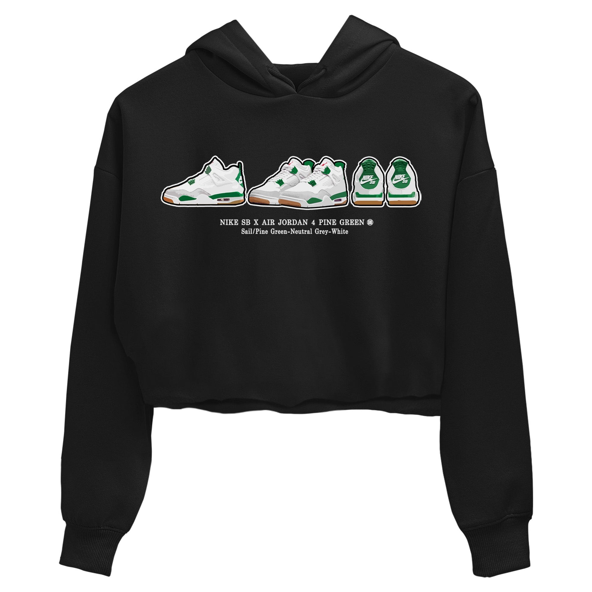 Jordan 4 Pine Green SB Sneaker Match Tees Sneaker Prelude Sneaker Tees Nike SB Air Jordan 4 Pine Green Sneaker Tees Sneaker Release Shirts Women's Shirts Black 2