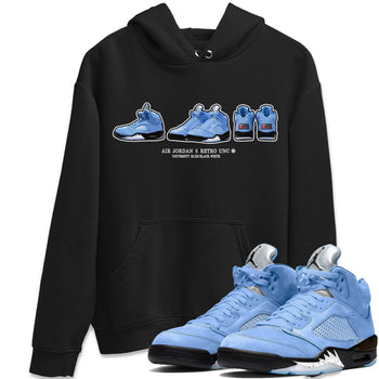 Jordan 5 UNC Jordan Shirts Sneaker Prelude Sneaker Tees Air Jordan 5 UNC SNRT Sneaker Tees Unisex Shirts Black 1